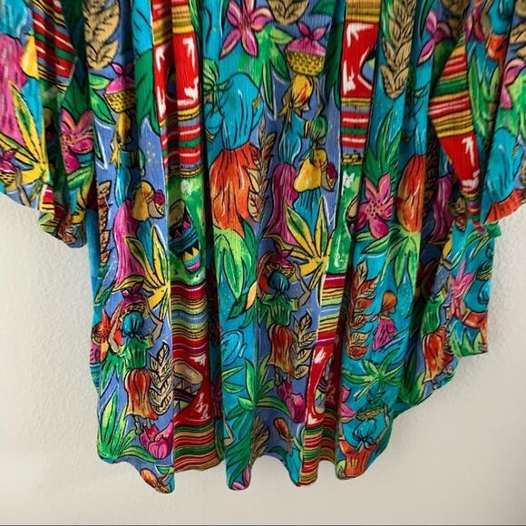 BOP Vintage Art to Wear Tropical Scene Women in Action Art Vibrant Artsy 1X - Picture 11 of 15